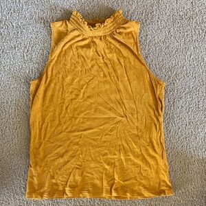 Banana Republic Mustard Ruffle Tank Top